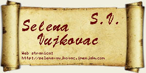 Selena Vujkovac vizit kartica